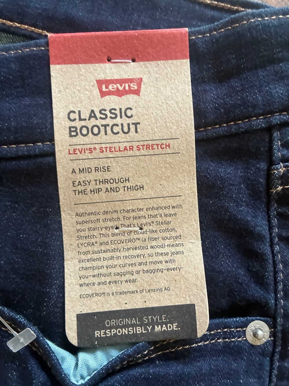 Levi’s Dark Blue Women's Stretch Bootcut Jeans 14S - Picture 4 of 4